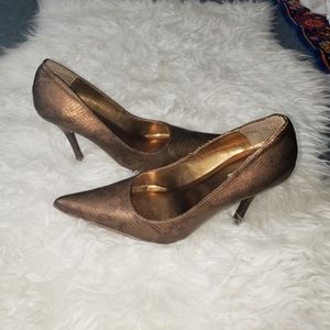 Gold Spring m Heels Pointed Toe